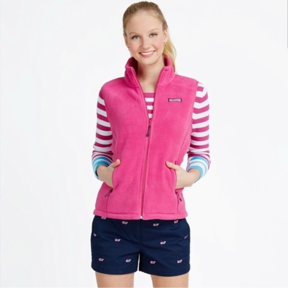 Vineyard Vines Vibrant Pink Vest - Picture 1 of 7